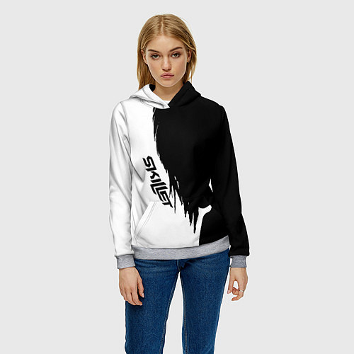 Женская толстовка Skillet Shadow / 3D-Меланж – фото 3