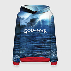 Толстовка-худи женская God of War: Sea ​​rage, цвет: 3D-красный