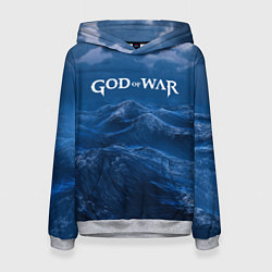 Толстовка-худи женская God of War: Rage of the waves, цвет: 3D-меланж