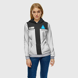 Толстовка-худи женская RK900: Become Human, цвет: 3D-меланж — фото 2