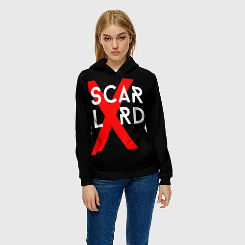 Женская толстовка Scarlxrd Logo / 3D-Черный – фото 3