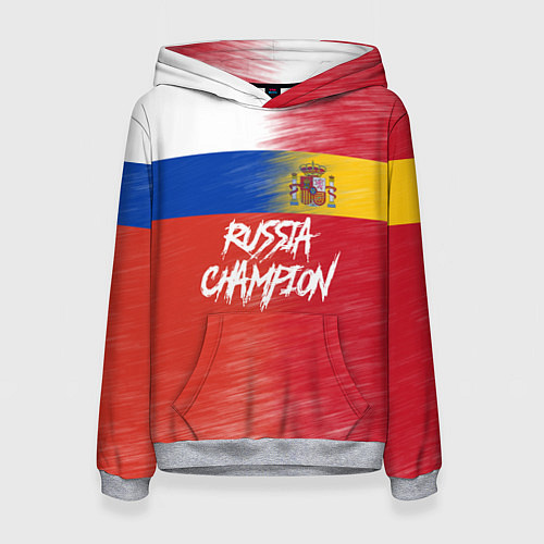 Женская толстовка Russia - Spain / 3D-Меланж – фото 1