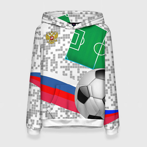 Женская толстовка Русский футбол / 3D-Белый – фото 1