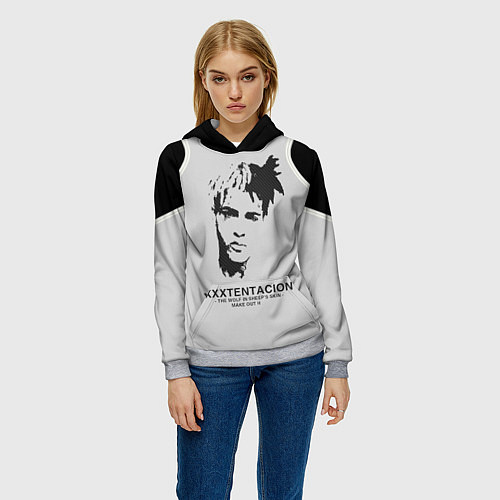 Женская толстовка XXXTentacion RIP / 3D-Меланж – фото 3