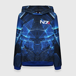 Толстовка-худи женская Mass Effect: Blue Armor N7, цвет: 3D-синий