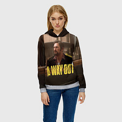 Толстовка-худи женская Vincent: A Way Out, цвет: 3D-меланж — фото 2