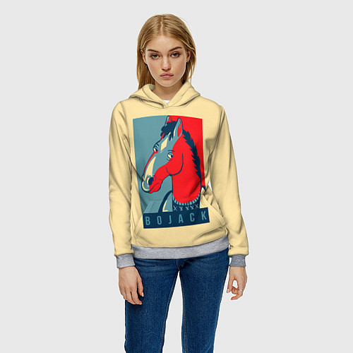Женская толстовка BoJack Obey / 3D-Меланж – фото 3