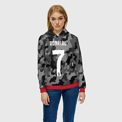 Толстовка-худи женская Ronaldo 7: Camo Sport, цвет: 3D-красный — фото 2