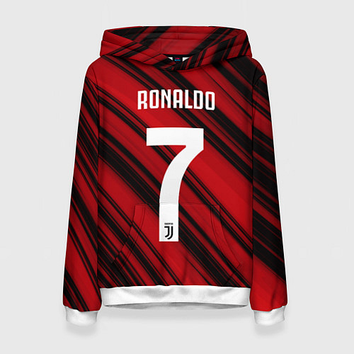 Женская толстовка Ronaldo 7: Red Sport / 3D-Белый – фото 1