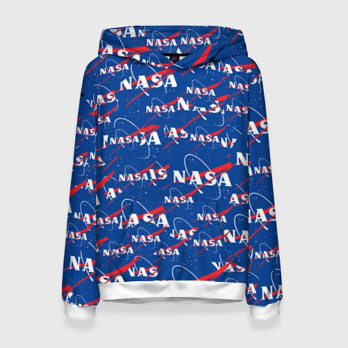 Женская толстовка NASA: Logo Pattern / 3D-Белый – фото 1