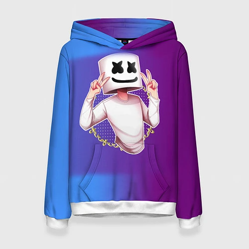 Женская толстовка Marshmello Peace / 3D-Белый – фото 1