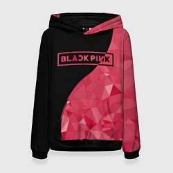 Толстовка-худи женская Black Pink: Pink Polygons, цвет: 3D-черный