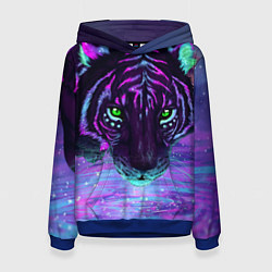 Женская толстовка Неоновый тигр