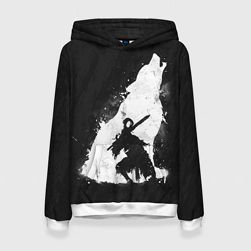 Женская толстовка Dark Souls: Howling Wolf / 3D-Белый – фото 1