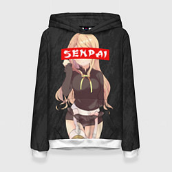 Толстовка-худи женская Senpai Baby, цвет: 3D-белый