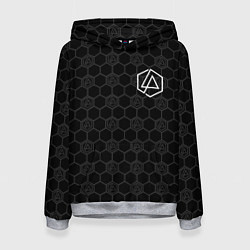 Толстовка-худи женская Linkin Park: Black Carbon, цвет: 3D-меланж