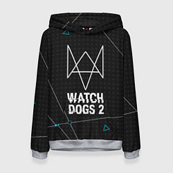 Толстовка-худи женская Watch Dogs 2: Tech Geometry, цвет: 3D-меланж