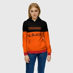 Толстовка-худи женская Orange Is the New Black, цвет: 3D-красный — фото 2
