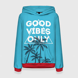 Толстовка-худи женская Good vibes only, цвет: 3D-красный