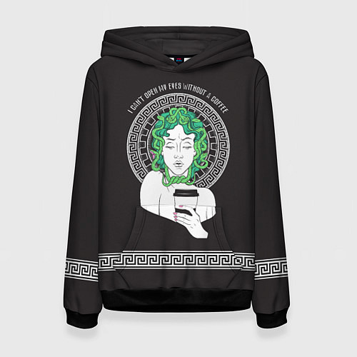 Женская толстовка Gorgona Like Coffee / 3D-Черный – фото 1