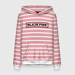 Женская толстовка Black Pink: Striped Geometry