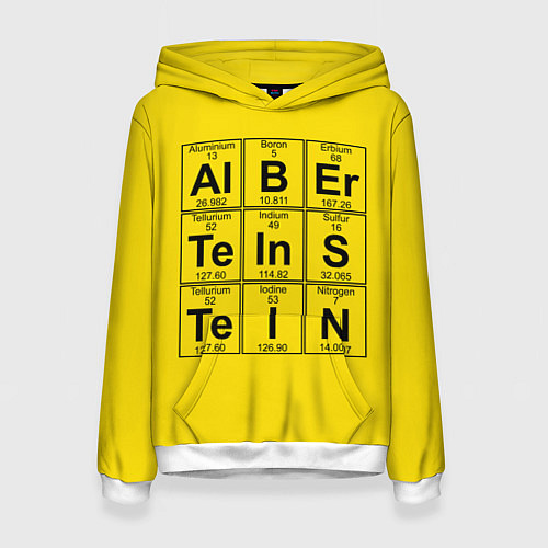 Женская толстовка Альберт Эйнштейн / 3D-Белый – фото 1