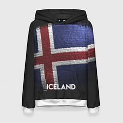 Толстовка-худи женская Iceland Style, цвет: 3D-белый