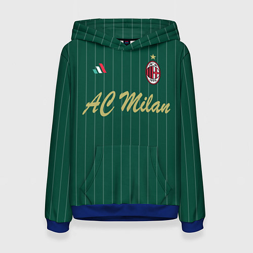 Женская толстовка AC Milan: Green Form / 3D-Синий – фото 1