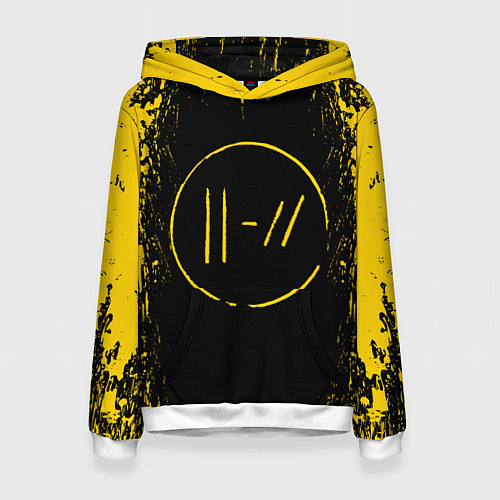 Женская толстовка 21 Pilots: Yellow & Black / 3D-Белый – фото 1