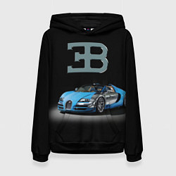Толстовка-худи женская Bugatti - motorsport extreme, цвет: 3D-черный