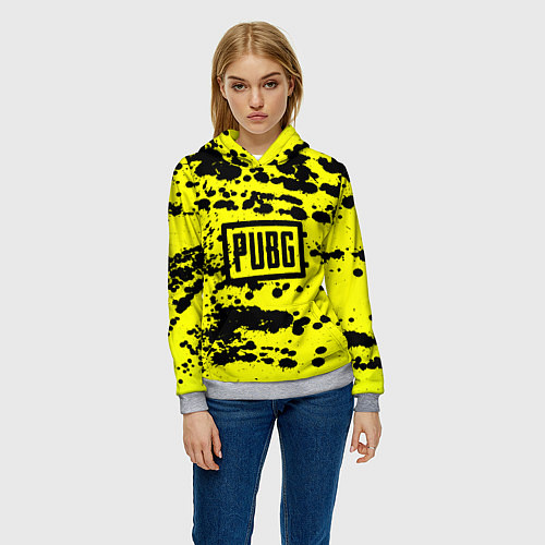Женская толстовка PUBG: Yellow Stained / 3D-Меланж – фото 3