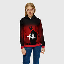 Толстовка-худи женская Dead by Daylight, цвет: 3D-красный — фото 2