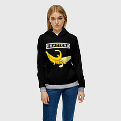 Толстовка-худи женская Brazzers: Black Banana, цвет: 3D-меланж — фото 2