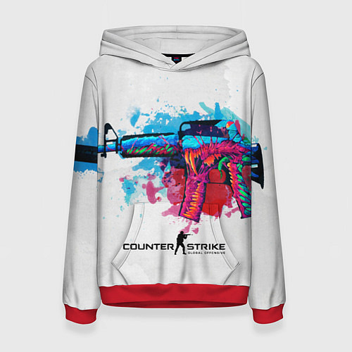 Женская толстовка CS:GO Hyper Beast M16 / 3D-Красный – фото 1
