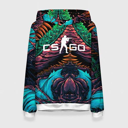 Женская толстовка CS GO hyper beast skin / 3D-Белый – фото 1