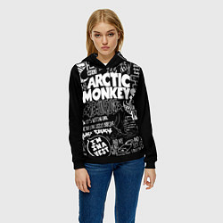 Толстовка-худи женская Arctic Monkeys: I'm in a Vest, цвет: 3D-черный — фото 2