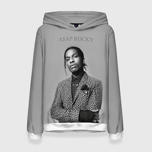 Женская толстовка ASAP Rocky: Grey Fashion / 3D-Белый – фото 1