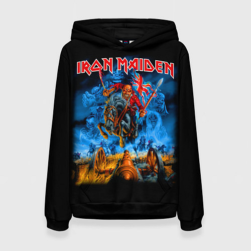 Женская толстовка Iron Maiden: Great Britain Warriors / 3D-Черный – фото 1