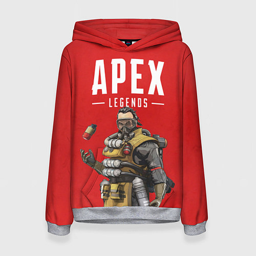 Женская толстовка Apex Legends: Red Caustic / 3D-Меланж – фото 1