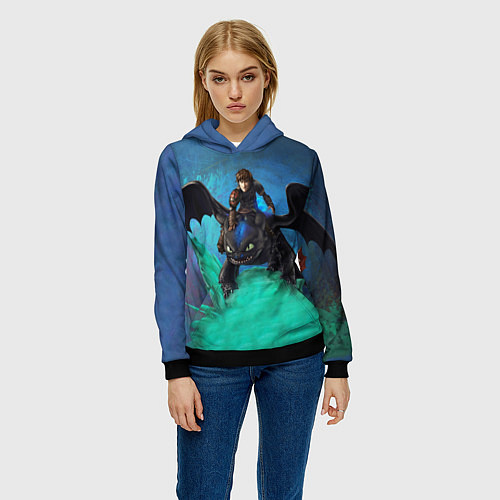 Женская толстовка Как приручить дракона / 3D-Черный – фото 3