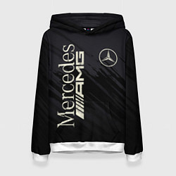 Толстовка-худи женская Mercedes AMG: Black Edition, цвет: 3D-белый