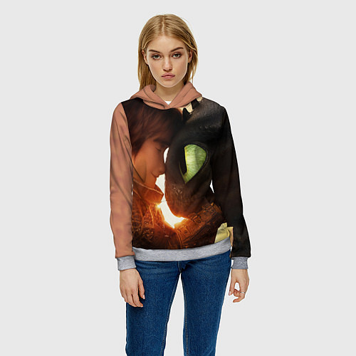 Женская толстовка Любовь фурии / 3D-Меланж – фото 3