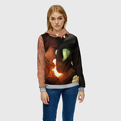 Толстовка-худи женская Любовь фурии, цвет: 3D-меланж — фото 2