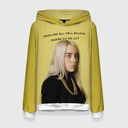 Толстовка-худи женская Billie Eilish: Where Do We Go?, цвет: 3D-белый