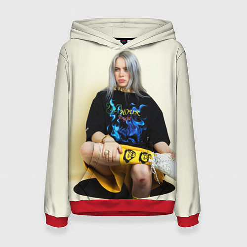 Женская толстовка Billie Eilish: Lovely / 3D-Красный – фото 1