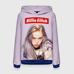 Толстовка-худи женская Billie Eilish: Bored, цвет: 3D-синий