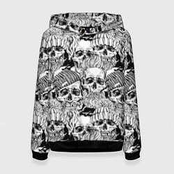 Женская толстовка Hipster skulls