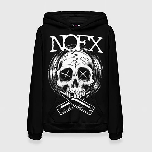 Женская толстовка NOFX Skull / 3D-Черный – фото 1