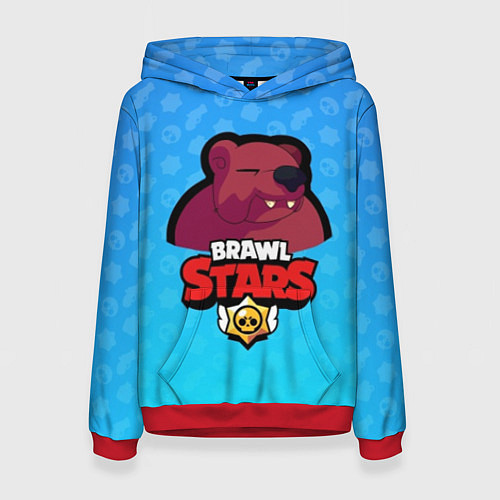 Женская толстовка Bear: Brawl Stars / 3D-Красный – фото 1