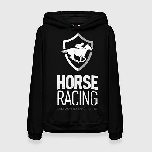 Женская толстовка Horse racing / 3D-Черный – фото 1